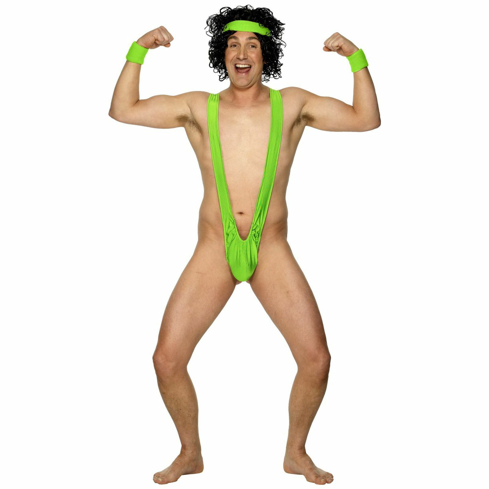 Lime Green Borat Mankini Man Thong Stag Do Fancy Dress Costume Secret Santa  Gift 